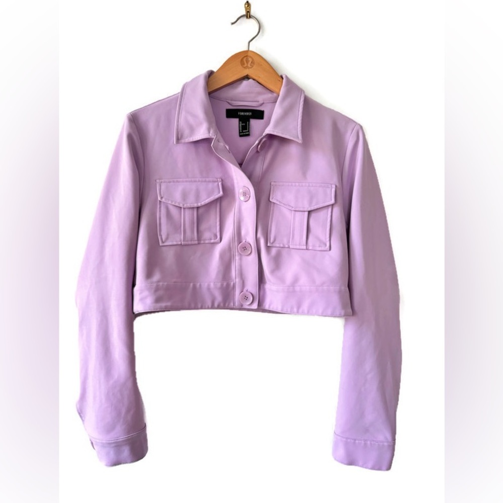 Forever 21 Lavender Purple Cropped Jacket